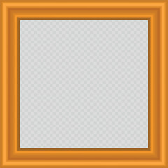 Fototapeta premium Squared golden vintage textured wooden frame for your design. Vintage cover. Place for text. Vintage antique gold beautiful frames for paintings or photographs. Template vector illustration.