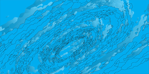 Circular abstract background illustration art.