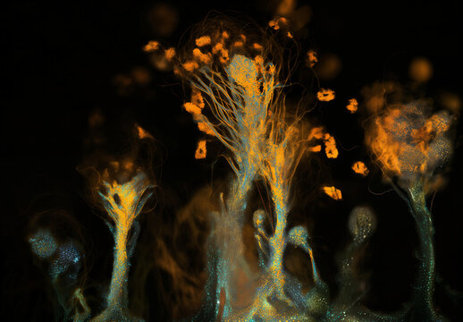 Dense Neural Tissue Forest visualized with Expansion Microscopy and STED