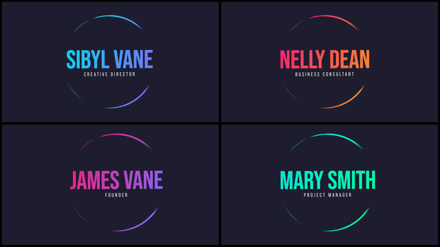 Neon Circle Minimal Titles