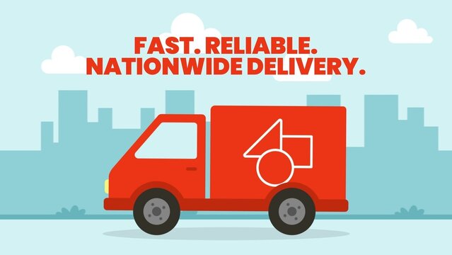Delivery Service Truck Food Meal Order App Car Intro Opener