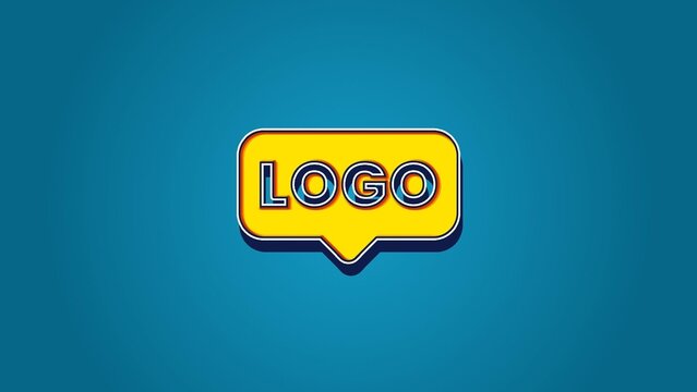 Funny colorful cartoon Logo Reveal