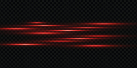 Speed lines light effect, glowing magic rays, abstract neon lines. Police or car lights in motion concept. Vector illustration.   © Alesya