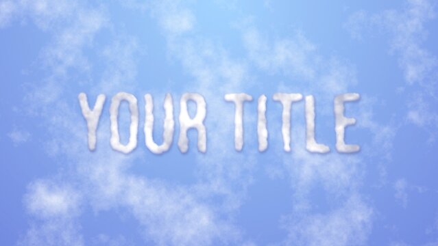Cloudy Fog Text Clouds Sky Title Intro Animation