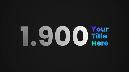 Smooth Clean Number Increase Kinetic Title