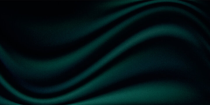 Black dark teal jade emerald sea aventurine green abstract background. Silk satin fabric. Glitter shimmer. Color gradient. Line stripe wave shadow. Drapery curtain. Luxury elegant subtle. Blank design