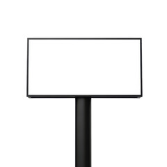 Fototapeta premium A simple rectangular sign mounted on a thin pole