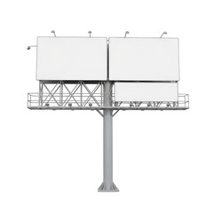Obraz premium Modern highway billboard mounted on a tall metal support structure