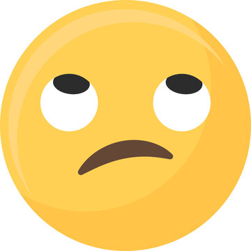 Bored Rolling Eyes Emoji Face Disappointed Expression Vector