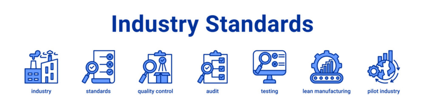 Industry Standards Icon Banner and Collection