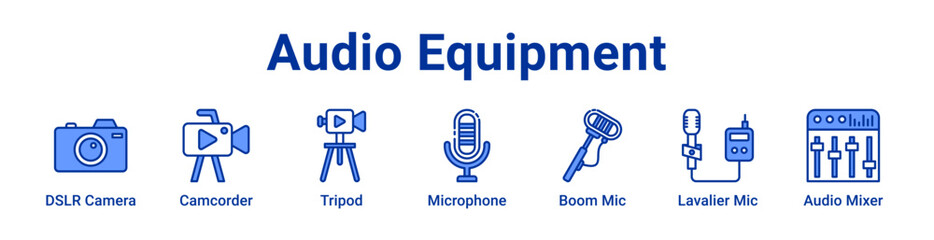 Audio Equipment Icon Banner and Collection © RanuKumbolo.lab