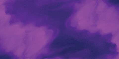 Purple powder clouds texture. Abstract effect of color mist or smog with glitter particles. Vector realistic illustration of violet steam, magic dust splash with sparkles on black background © Ar_des