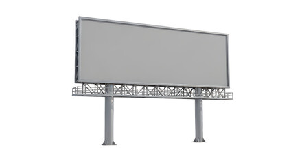 Fototapeta premium Large billboard standing on metal support legs in outdoor setting