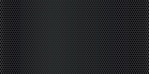 Grill mesh pattern with metal texture for speaker and micro hole background or seamless net by black grid and circle grate steel screen.