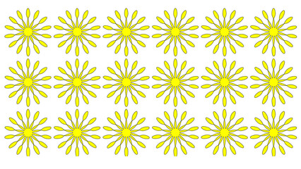 seamless pattern with yellow flowers