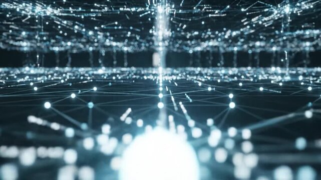Futuristic Network Connections Technology.