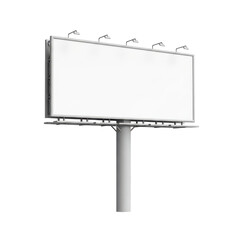 Obraz premium Large rectangular billboard mounted on a tall metal pole outdoors
