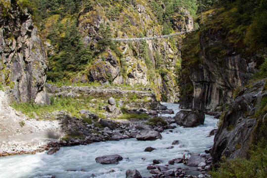 Mountain River Canyon in Solukhumbu, Nepal