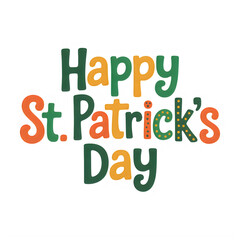 Colorful celebration graphic for st patrick's day holiday