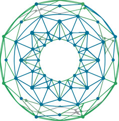 Geometric Network Structure Diagram Circle.