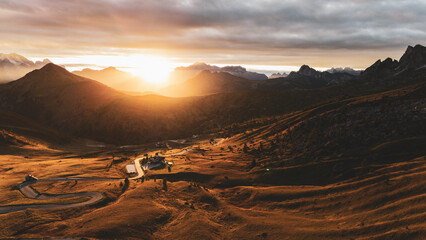 Alpine Landscape at Sunset – Giau Pass, Italian Dolomites