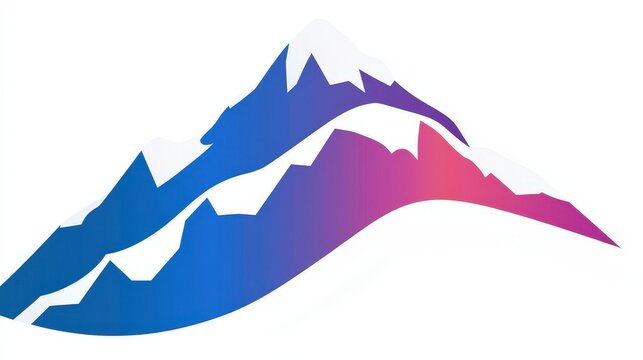 Abstract mountain range with gradient overlay symbolizing corporate ascent and ambitious journey
