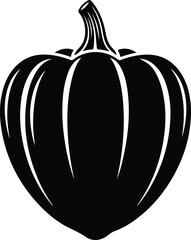 Silhouette of a ripe acorn squash vegetable for autumn harvest vector illustration © FB Creative