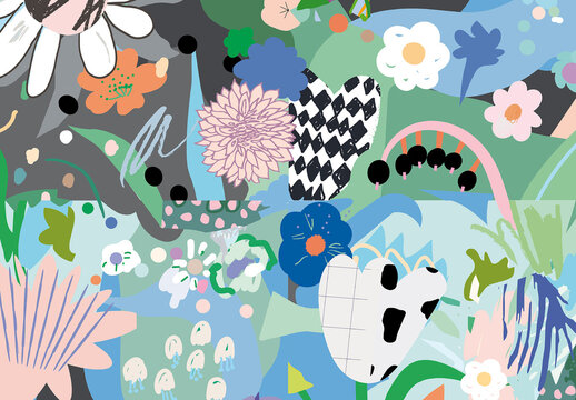 Floral Abstract Poster Layout