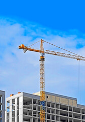 Crane and high-rise construction