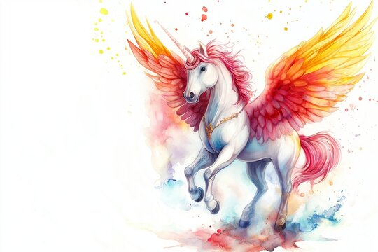 Watercolor Pegasus