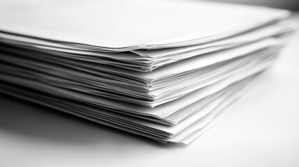 Stack of Blank Paper Sheets Representing Unwritten Legal Contracts or Documents
