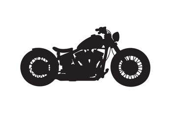 Custom bobber motorcycle silhouette vector illustration © NexBrand
