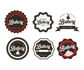 Black and white bakery logo, Bakery shop logo, Bakery Food Logo Template, Badge bakery logo