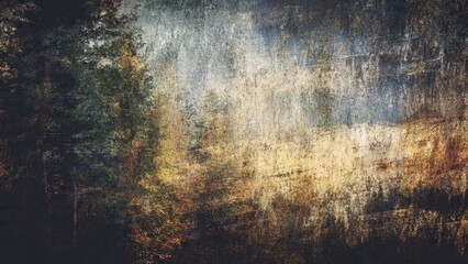 Obraz premium Abstract Forest Landscape in Autumn Colors