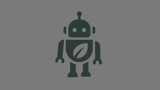 Eco friendly robot for sustainable technology concept