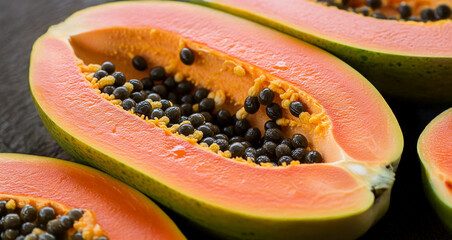 Plano detalle de fruta maracuya con detalles y textura