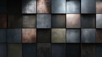 Abstract Metal Squares Background