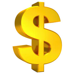 Obraz premium Shiny, metallic golden dollar symbol displayed on a stark black background