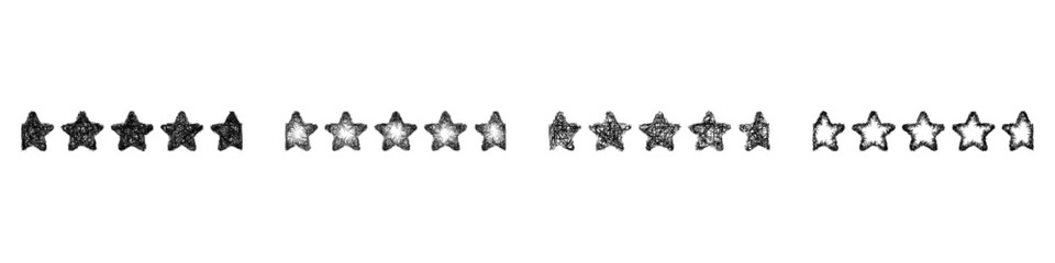 Sketch rating stars icon design set