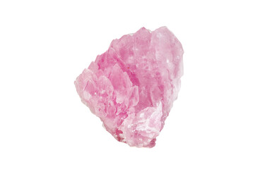 High-quality studio shot of a pink Rose Quartz crystal cluster. Detailed macro photography showing...