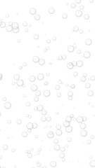Gray bubbles floating up on water surface isolated on transparent background © monasa