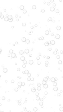 Gray bubbles floating up on water surface isolated on transparent background
