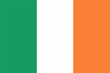 Naklejka premium Ireland - OFFICIAL FLAG OF ireland vector isolated.eps