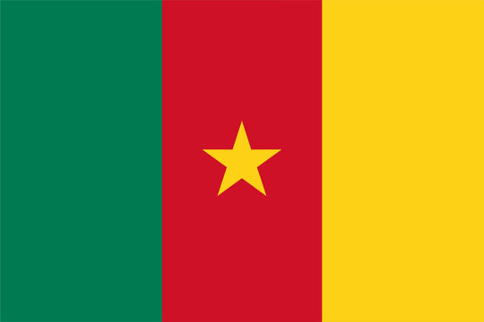 Cameroon flag - isolated vectorized Flag of the Republic of Cameroon.eps
