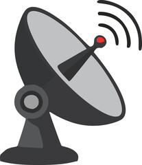 parabola or signal catcher vector icon 
