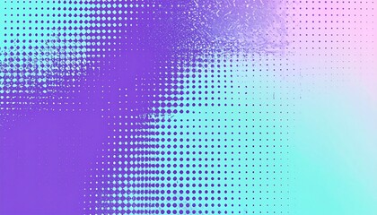 Fototapeta premium Risograph halftone gradient background, pastel cyan violet texture, dense dot pattern, analog print surface.