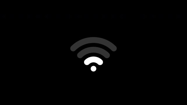 No wifi connection alpha 4k animation signal network error lost wireless