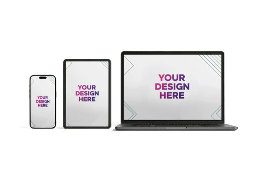 Responsive Digital Devices Screen Mockup