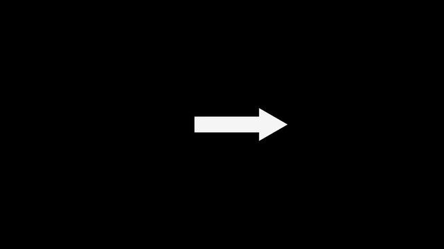 White Arrow Pointer Moving Right Directional Symbol right arrow moving arrow