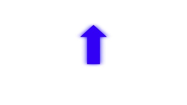 Blue Arrow Upward Motion Direction Indicator upward arrow motion navigation symbol blue glowing effect